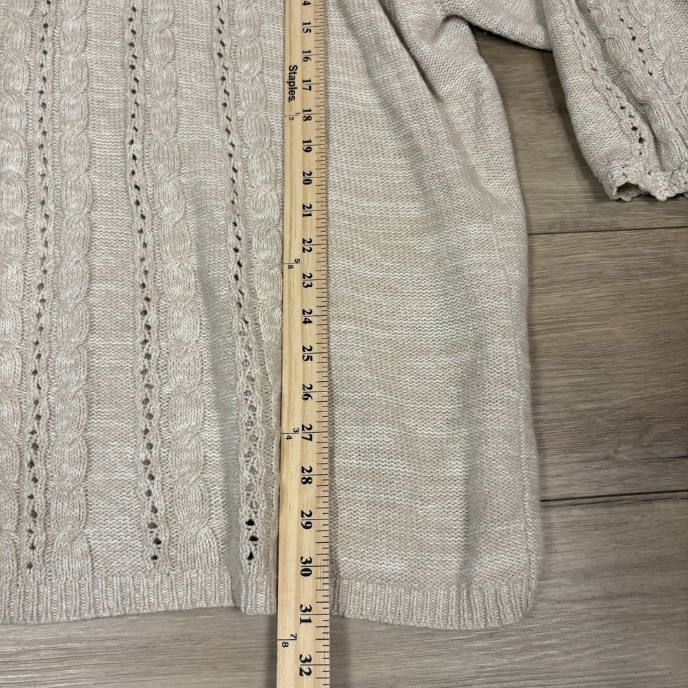 Jacque & KoKo Womens‎ Floral Embroider Long Sleeve Scoop Neck Knit Sweater 26/28 - Picture 6 of 8
